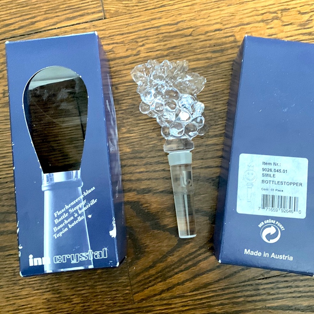 Inn Crystal Bottle Stopper, made in Austria